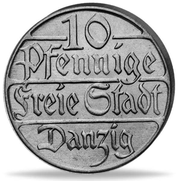 10 Pfg Danzig 1923 - Münze Vorderseite