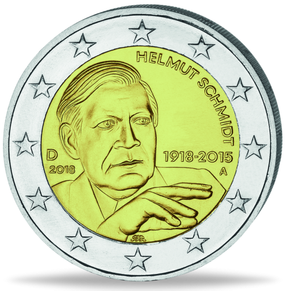 2 Euro Helmut Schmidt - Münze Vorderseite