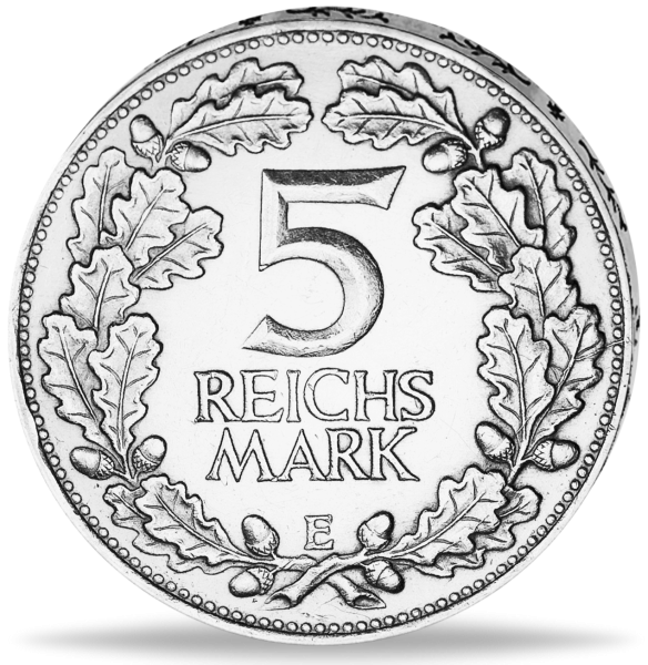 Weimarer Republik 5 Reichsmark „Rheinlande“ 1925 - Silber - Münze Vorderseite