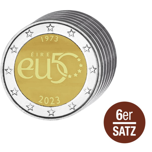 6x 2 Euro Irland 2007 - 2023 - Satz