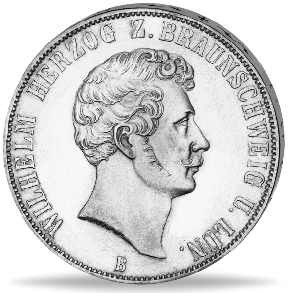 Doppeltaler 1856, Herzog Wilhelm Thun 122 - Silber - Münze Vorderseite