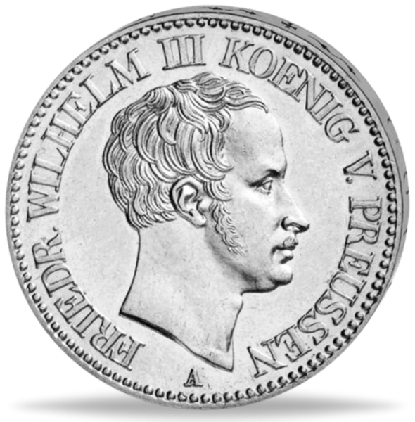 Ausbeutetaler 1826-1828, König Friedrich Wilhelm III.- Vorderseite Münze