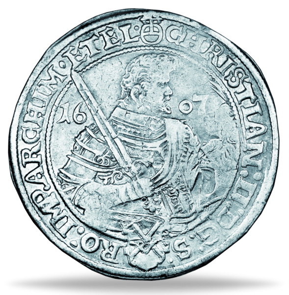 Reichstaler 1607 Kurfürst Christian II., Drei-Brüder-Taler - Münze Vorderseite