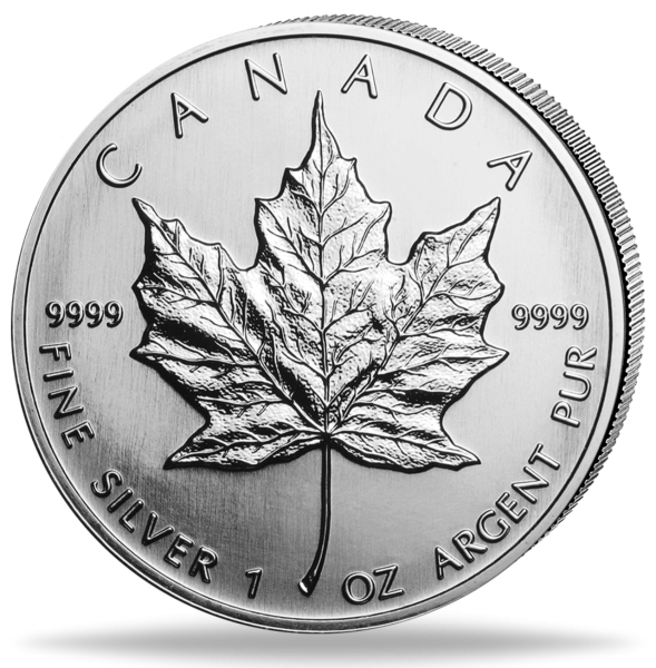 Kanada Silber 5 Dollar Maple Leaf 1 Unze - Münze Vorderseite