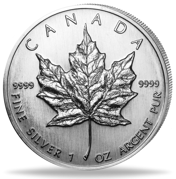 Kanada Silber 5 Dollar Maple Leaf 1 Unze 1989 - Münze Vorderseite