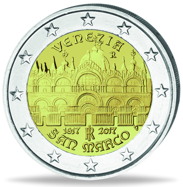 2 Euro „Markusdom in Venedig“ - Münze Vorderseite