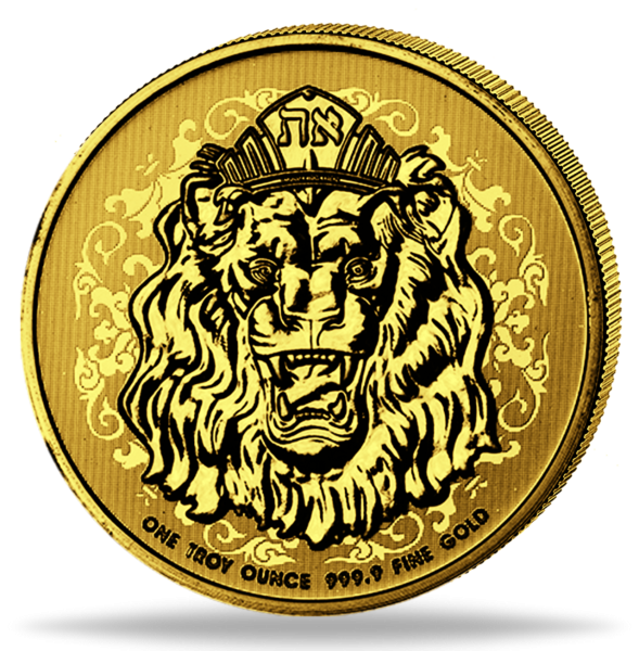 Niue 250 $ Roaring Lion Truht-Serie 1 Unze Gold 2024 - Münze Vorderseite