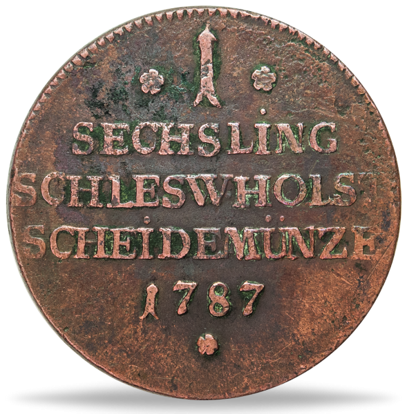 1 Sechsling „Schleswig Holstein“ 1787  - Münze Vorderansicht