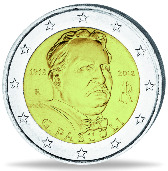 2 Euro „Giovanni Pascoli“ - Münze Vorderseite