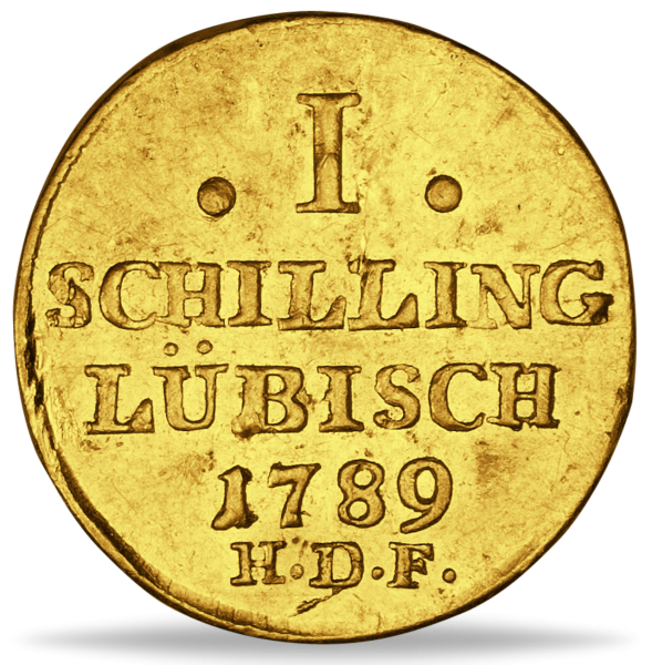 LÜBECK, 1/2 Dukat 1789 - Gold - Münze Vorderseite