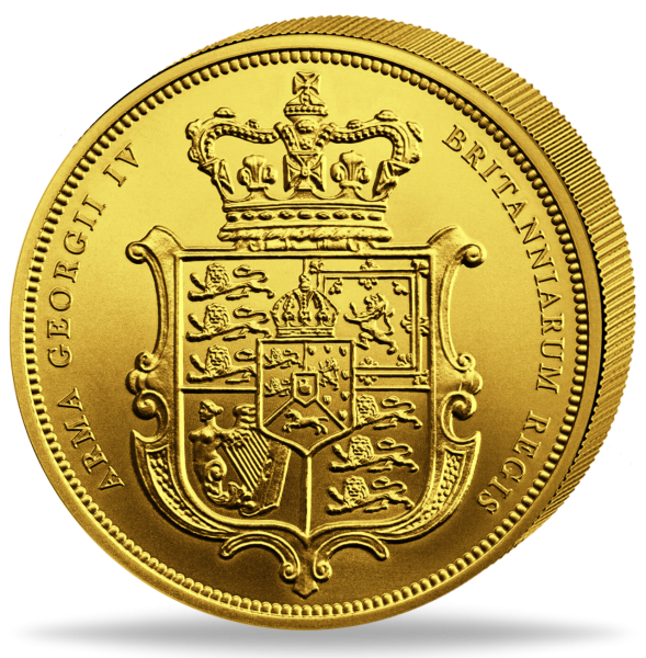 Großbritannien, 5 Pfund Charles III., 5 Sovereign, 2025, Gold Vorderseite