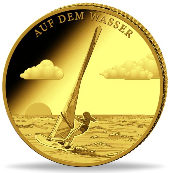 Auf dem Wasser Gold-Gedenkprägung - Münze Vorderseite