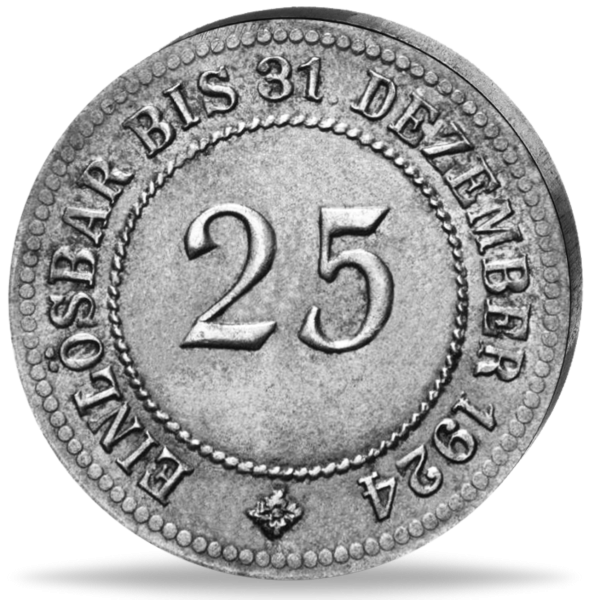 Anhalt 25 Pfennig „Wappen“ - Eisen - Münzen Vorderseite