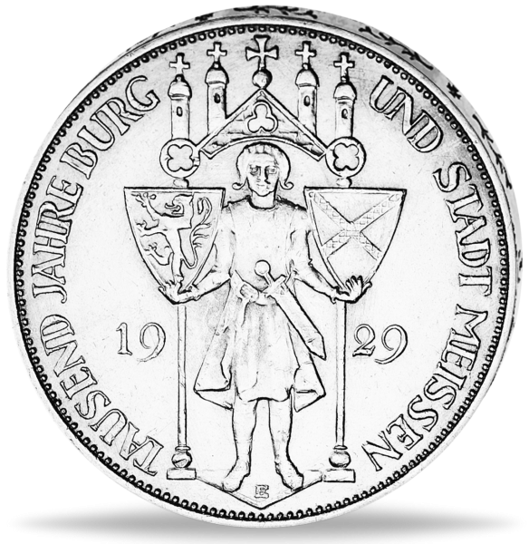 3 Reichsmark Burg und Stadt Meißen (Jaeger 338) - Münze Vorderseite