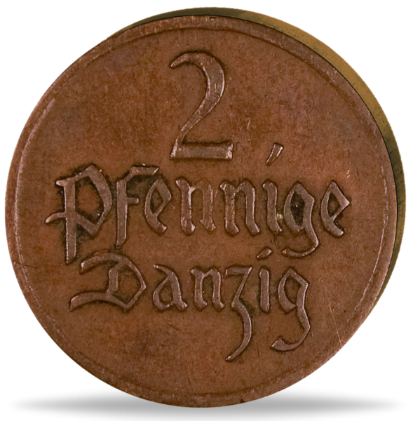 2 Pfennig Danzig - Münze Vorderseite