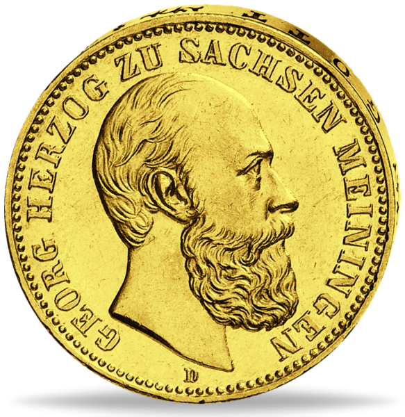 20 Mark Sachsen Meiningen Georg II - Vorderseite Münze