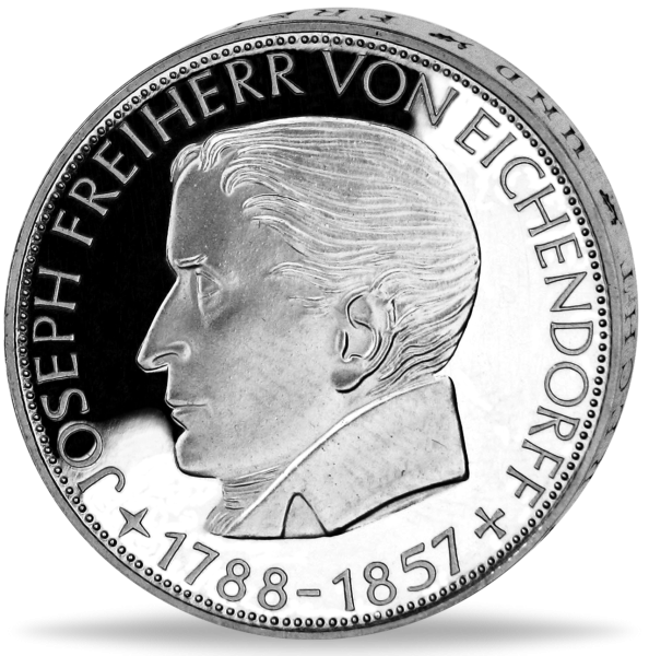 5 Deutsche Mark Joseph Freiherr von Eichendorff - Vorderseite Münze