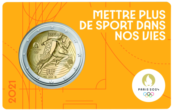 2 Euro Übergabe Olympische Fahne - Münze Vorderseite