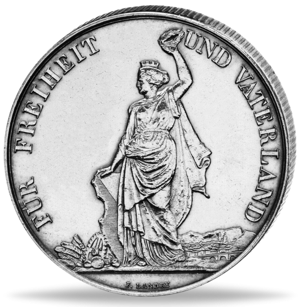 5 Schweizer Franken - Silber - 1872, Zürich Schützenthaler - Münze Vorderseite