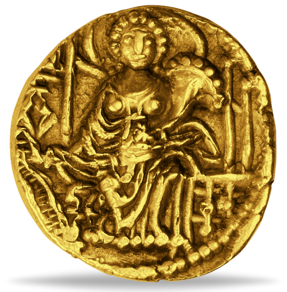 Kushan, Stater 330-360 v. Chr., König Kipanada - Gold Münze Vorderseite