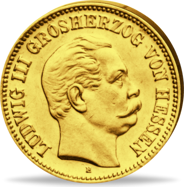 Großherzogtum Hessen, 5 Mark 1877 - Vorderseite Münze