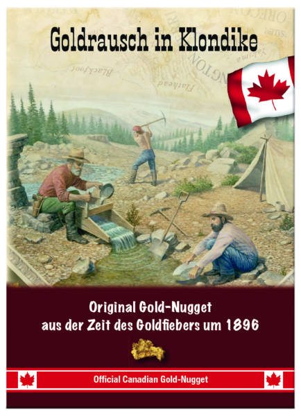 Klondike Gold-Nugget in Sammelmappe - Sammelmappe