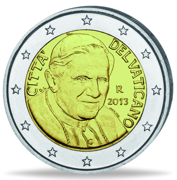 2 Euro Papst Benedikt XVI. Vatikan 2013 - Münze Vorderseite