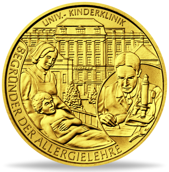 Österreich, 50 Euro Clemens von Pirquet, 2010, Gold, PP - Münze Vorderseite