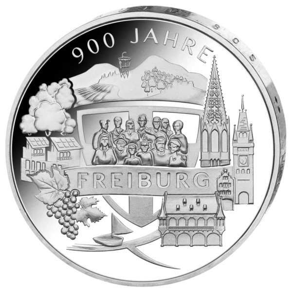 20 Euro 900 Jahre Freiburg Silber - Münze Vorderseite