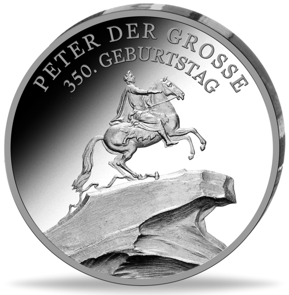 Gedenkpraegung Peter der Grosse - Vorderseite Gedenkprägung