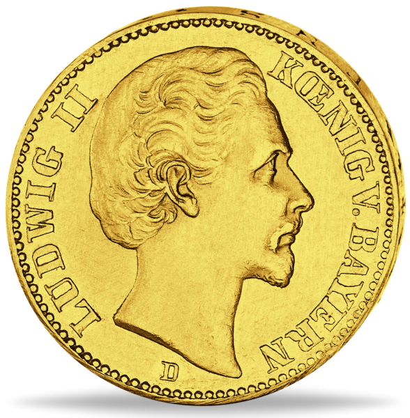 20 Mark Ludwig II. - Vorderseite Deutsches Kaiserreich Goldmünze