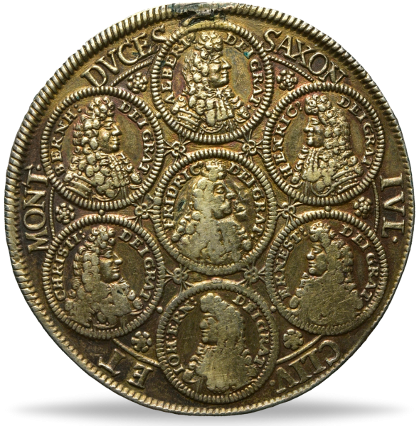 Sachsen-Gotha-Altenburg, Reichstaler 1690, Friedrich II. Münze Vorderseite