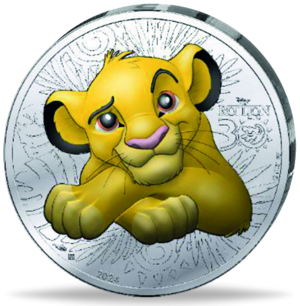 10 € Simba, König der Löwen, Frankreich, 2024 Silber Coincard Vorderseite