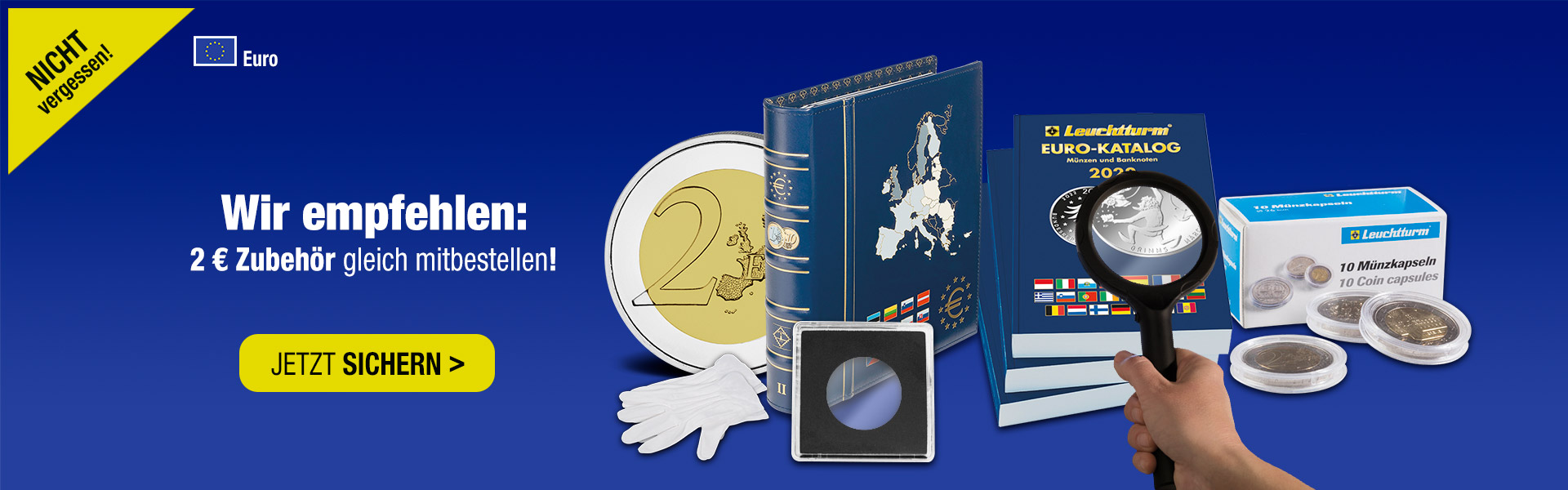 Praktisches Zubehör für 2 Euro Münzen: Schutz & Präsentation