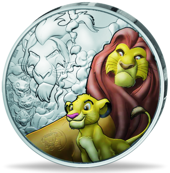 50 Euro Mufassa & Simba, Frankreichs Serie König der Löwen Vorderseite