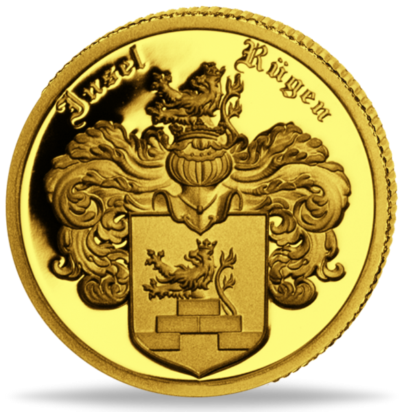 Rügen-Wappen Gold-Gedenkprägung - Münze Vorderseite