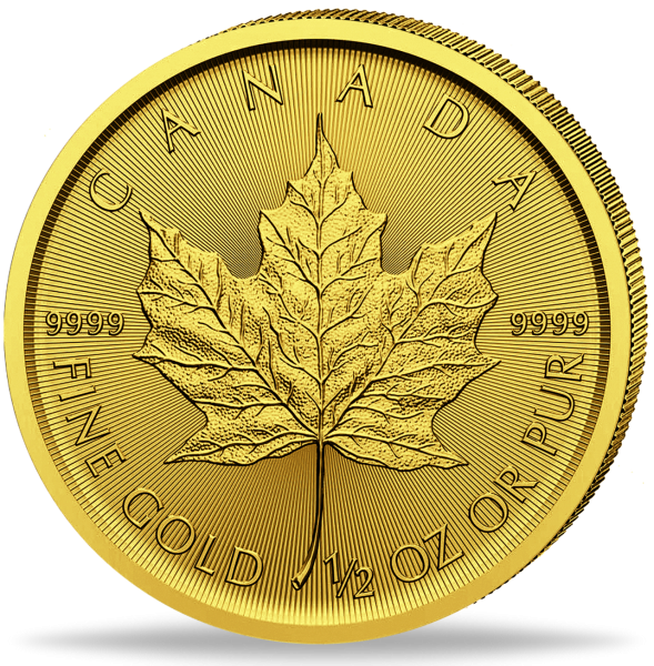 Kanada 25 $ Maple Leaf 1/2 Unze Gold 2025 - Münze Vorderseite