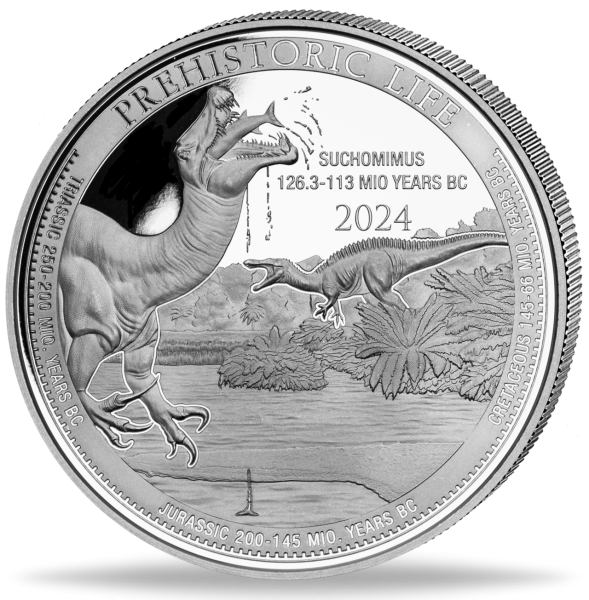 1 oz Suchomimus - Münze Vorderseite