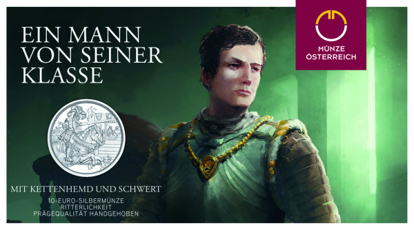 Österreich 10 Euro Ritterlichkeit 2019 - Silber - Blister