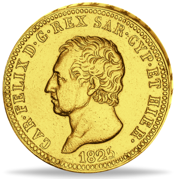 40 Lire Carl Felix - Vorderseite Münze