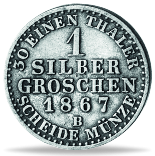 Königreich Preußen, 1 Silbergroschen 1861-1873, König Wilhelm I ...