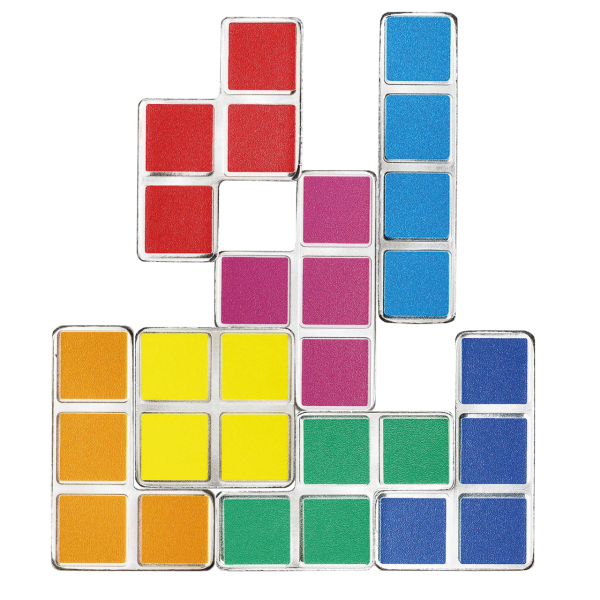 Tetris 7x 2 Dollar - Silber Farbe - Satz