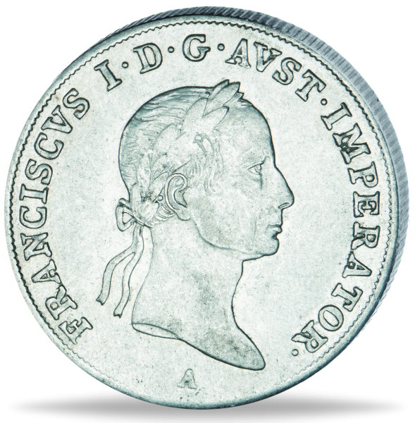 20 Kreuzer „Kaiser Franz“ 1831-1835 Silber - Münze Vorderseite