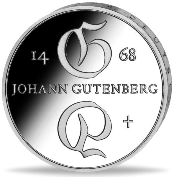 10 Mark der DDR Johannes Gutenberg - Vorderseite Münze