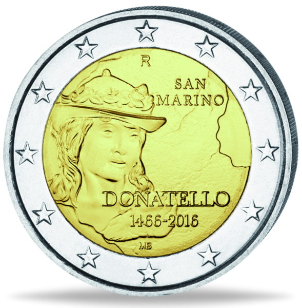 2 Euro Donatello - San Marino - Münze Vorderseite