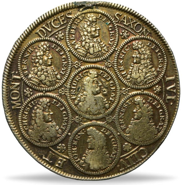 Sachsen-Gotha-Altenburg, Reichstaler 1690, Friedrich II. Münze Vorderseite