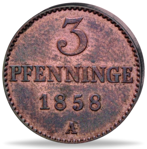 3 Pfennig Mecklenburg-Schwerin - Münze Vorderseite