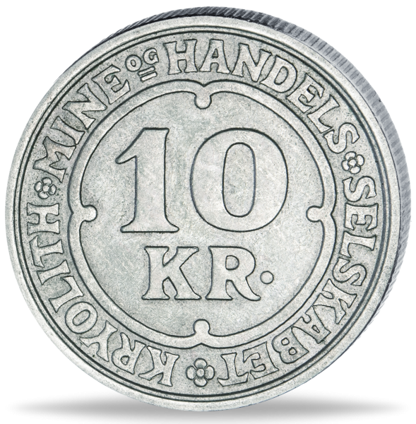 Grönland, 10 Kroner 1922 Ivigtut (Eisbär) Vorderseite