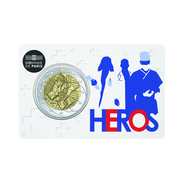 2 Euro Medizinische Forschung medicale heros - Blister