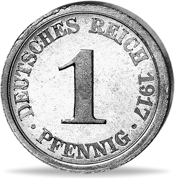 1 Pfennig Aluminium - Münze Vorderseite